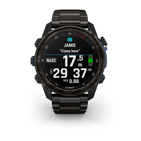 Garmin Descent™ Mk3i – 51 mm Carbon Grey DLC Titanium with DLC Titanium Band - waterworldsports.co.uk
