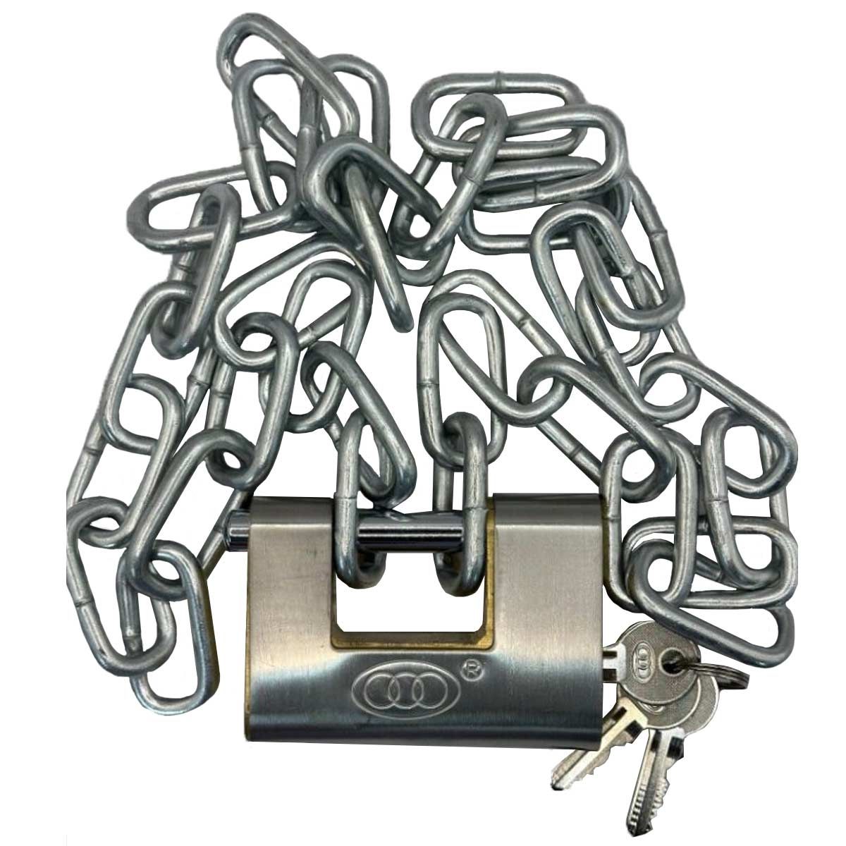 Shutter Padlock 90mm with 120cm Chain 07SQU006