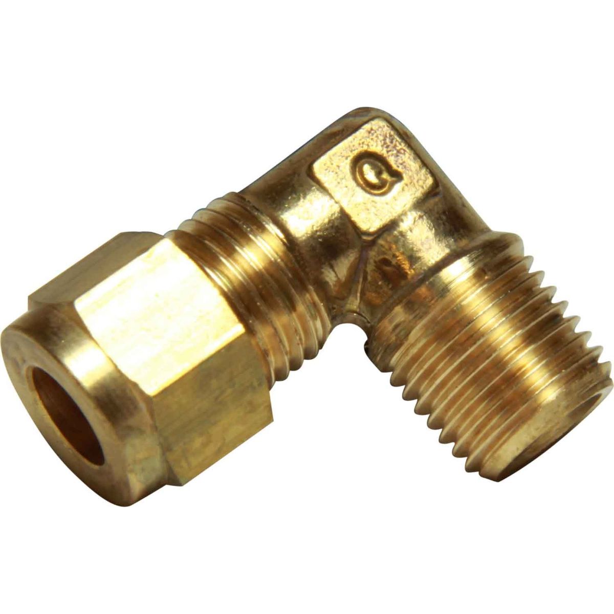 AG Brass Compression Elbow (1/4" BSPT Male to 5/16" Compression) 1-18550