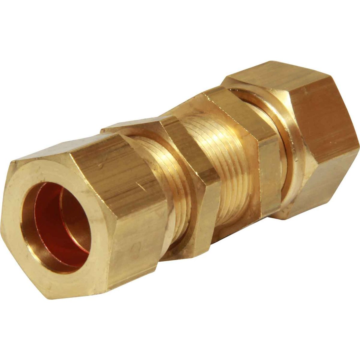 AG Brass Compression Bulkhead Coupling (15mm OD / 3/8" Bulkhead) 1-24660