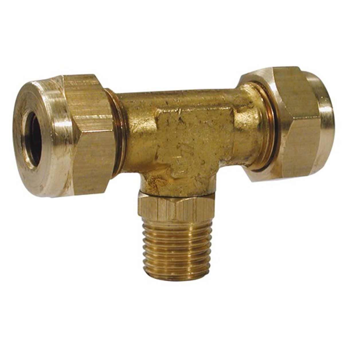 AG Male Compression Tee Piece (1/4" BSPT to 5/16" Compression) 1-29835