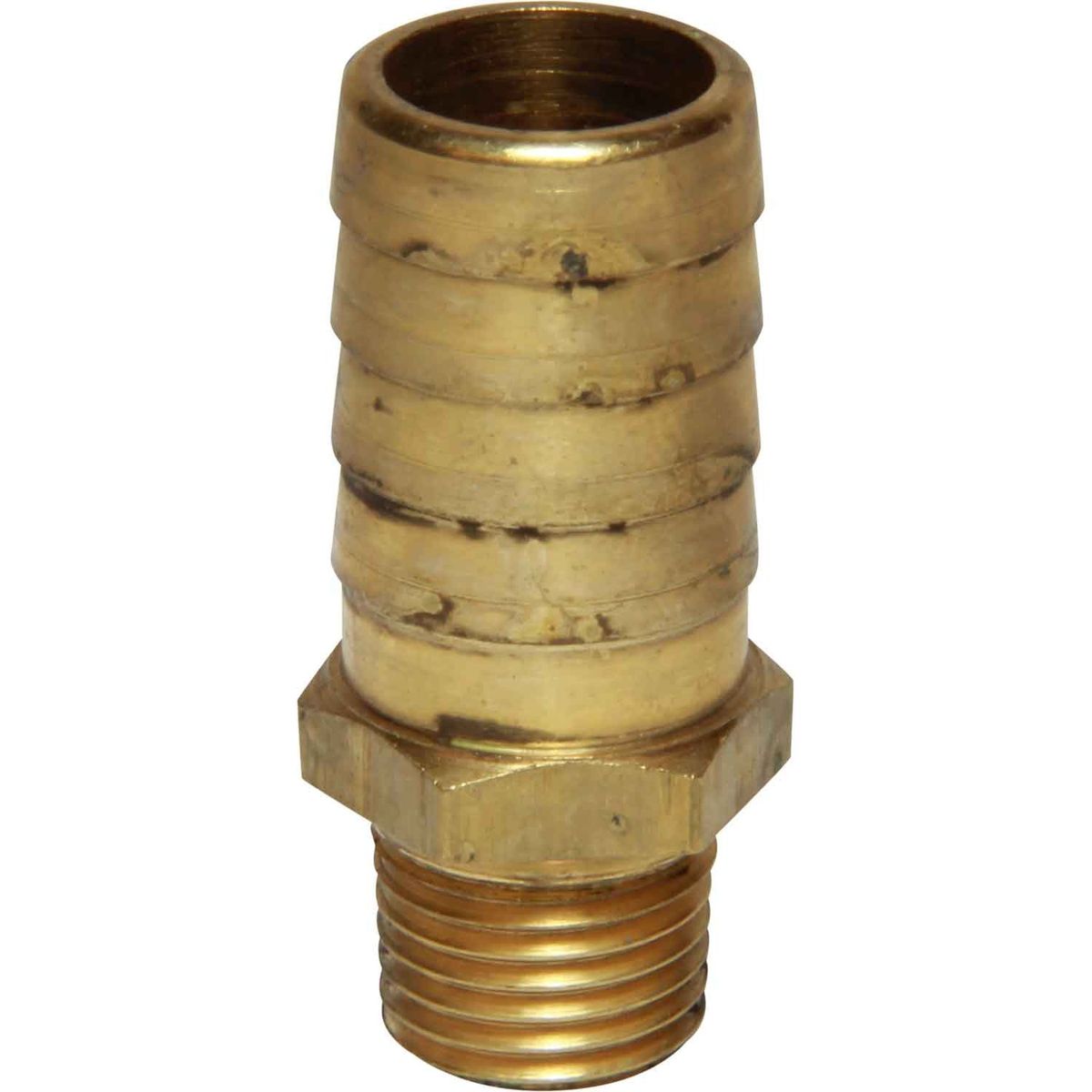 AG Brass Straight Hose Tail (1/4" BSPT Male to 16mm Hose) 1-75995