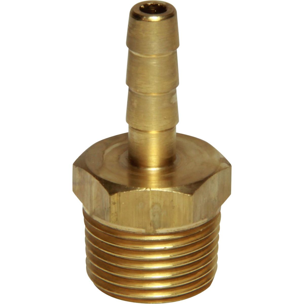 AG Brass Straight Hose Tail (3/8" BSPT Male to 6mm Hose) 1-75998