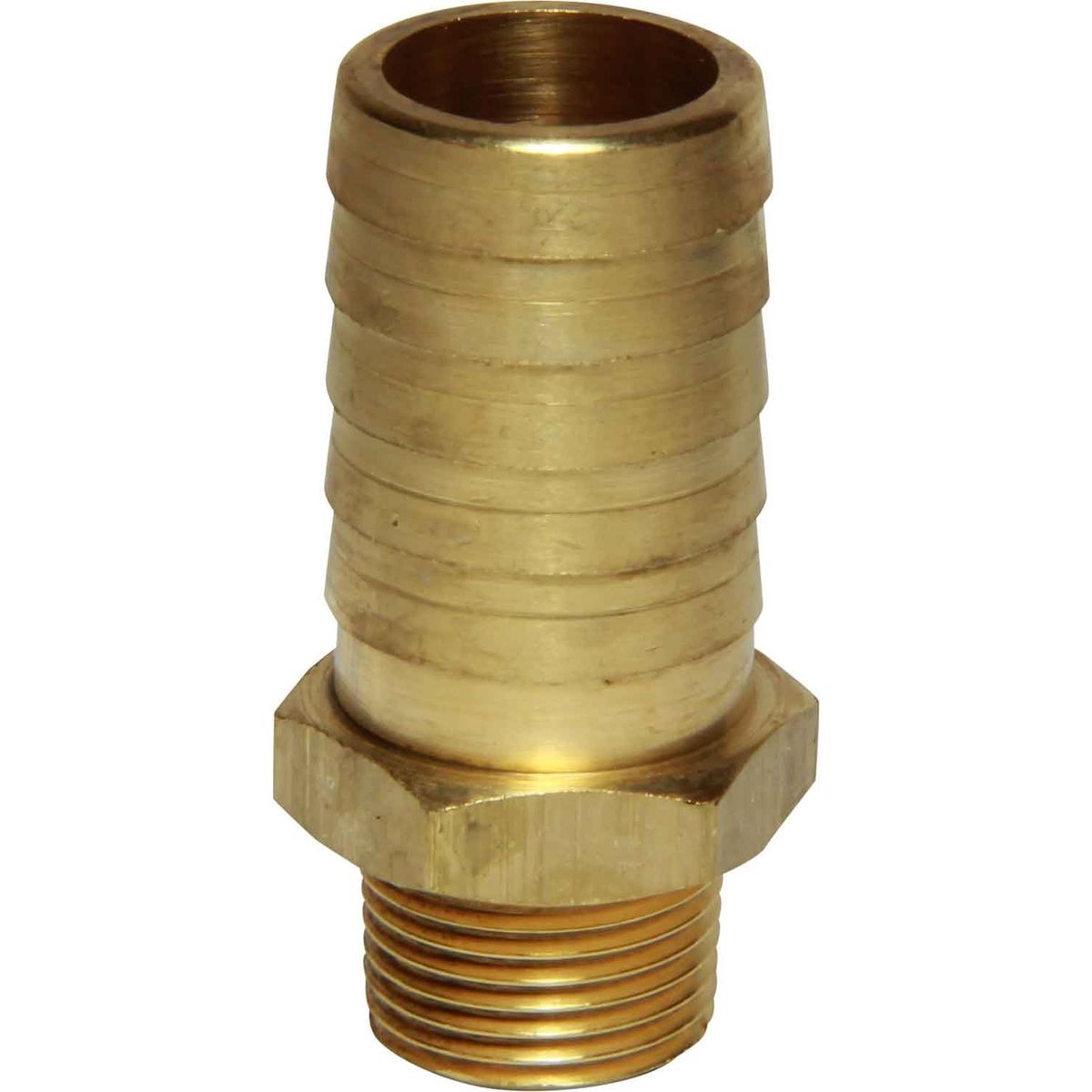 AG Brass Straight Hose Tail (3/8" BSPT Male to 19mm Hose) 1-76005