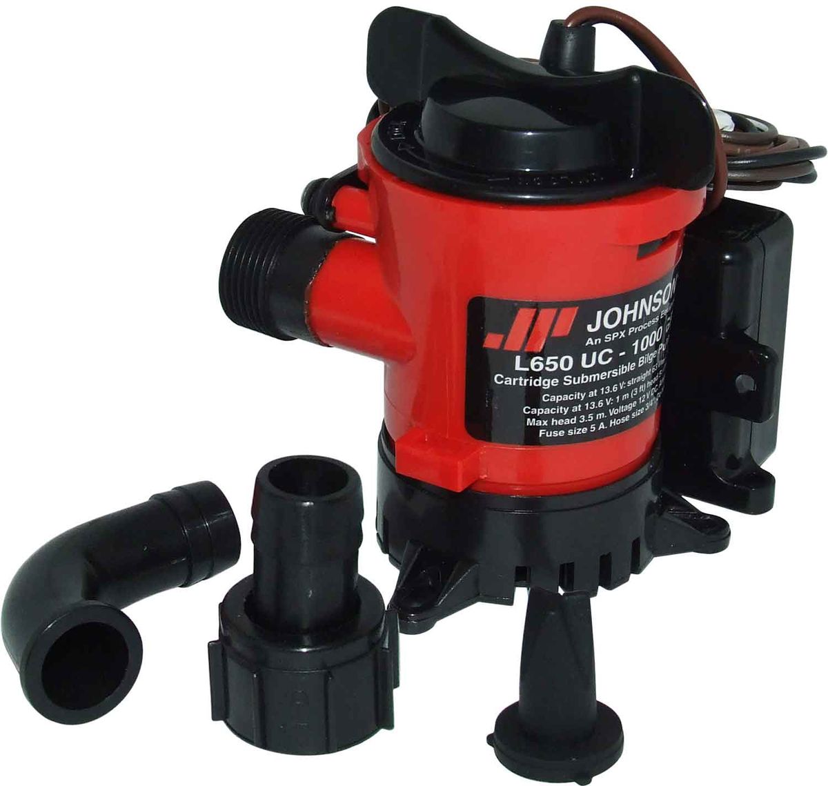 Johnson L650 UC Automatic Submersible Bilge Pump (12V / 63 LPM / 19mm) 10-1065