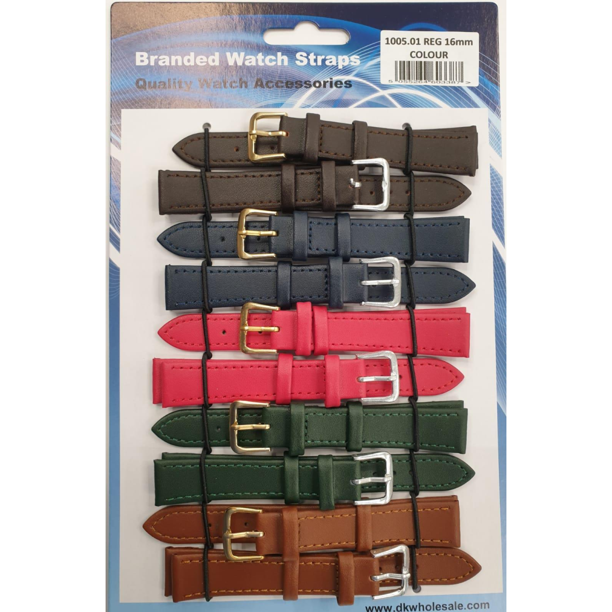 Leather Coloured Watch Straps Pk10 size 6 1005.01