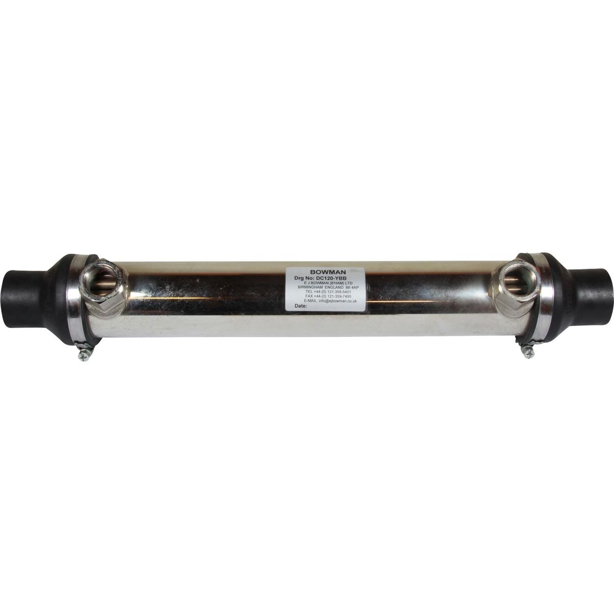 Bowman DC120 Oil Cooler (107HP / 1/2" BSP Oil / 28mm ID Water) 203063