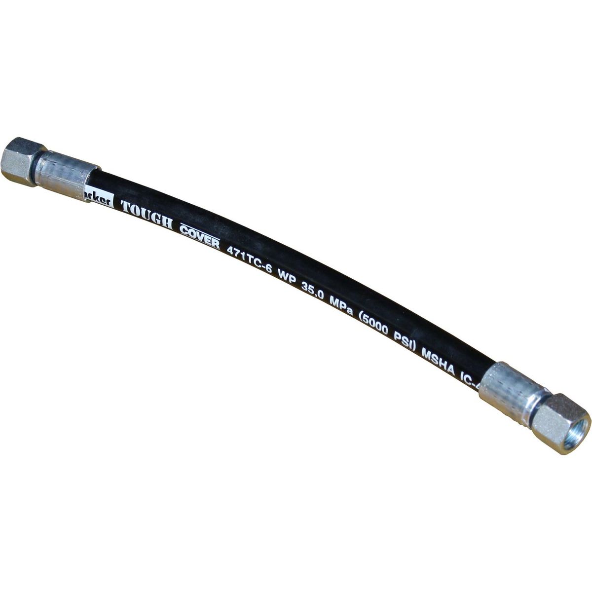 Seaflow Crimped Oil Pipe (3/8" BSP / Both Straight / 12" Length) 203512