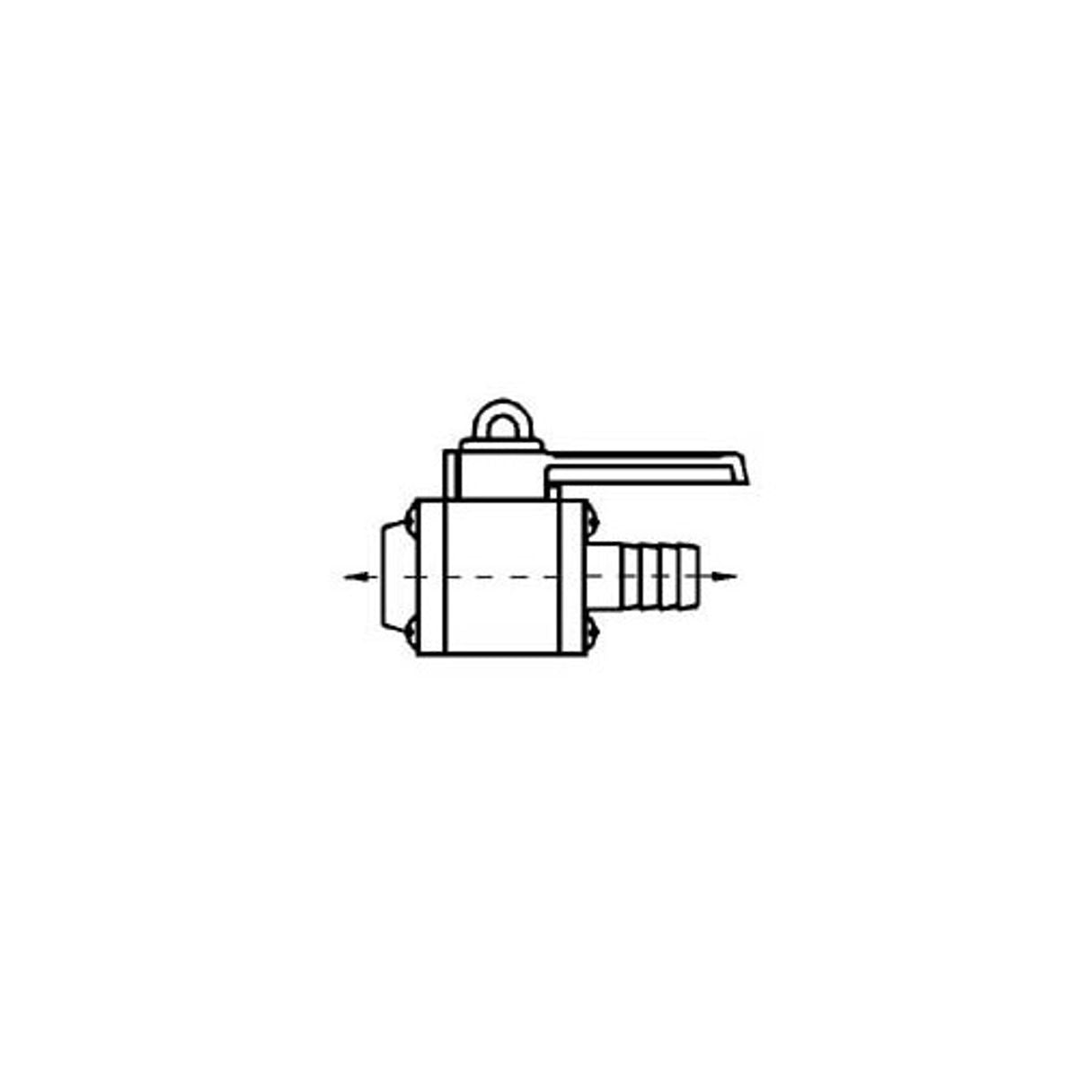 Forespar Ball Valve with Lever Handle (1-1/2" BSP F - 1-1/2" Hose) 3-80085