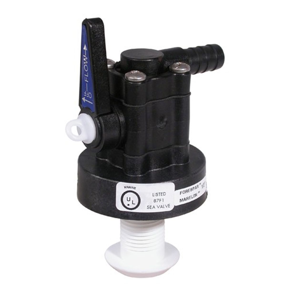Forespar Marelon Seacock Valve (Mushroom Through Hull / 1" Hose 90°) 3-80123
