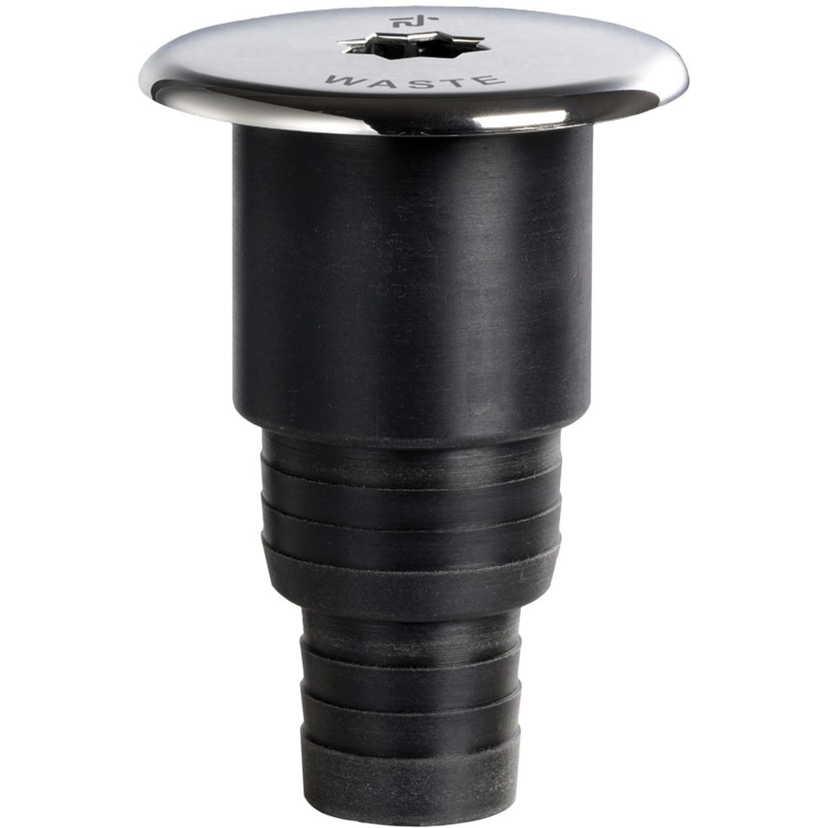 Osculati SS & Technopolymer Waste Out Deck Plate (38mm or 50mm Hose) 305479