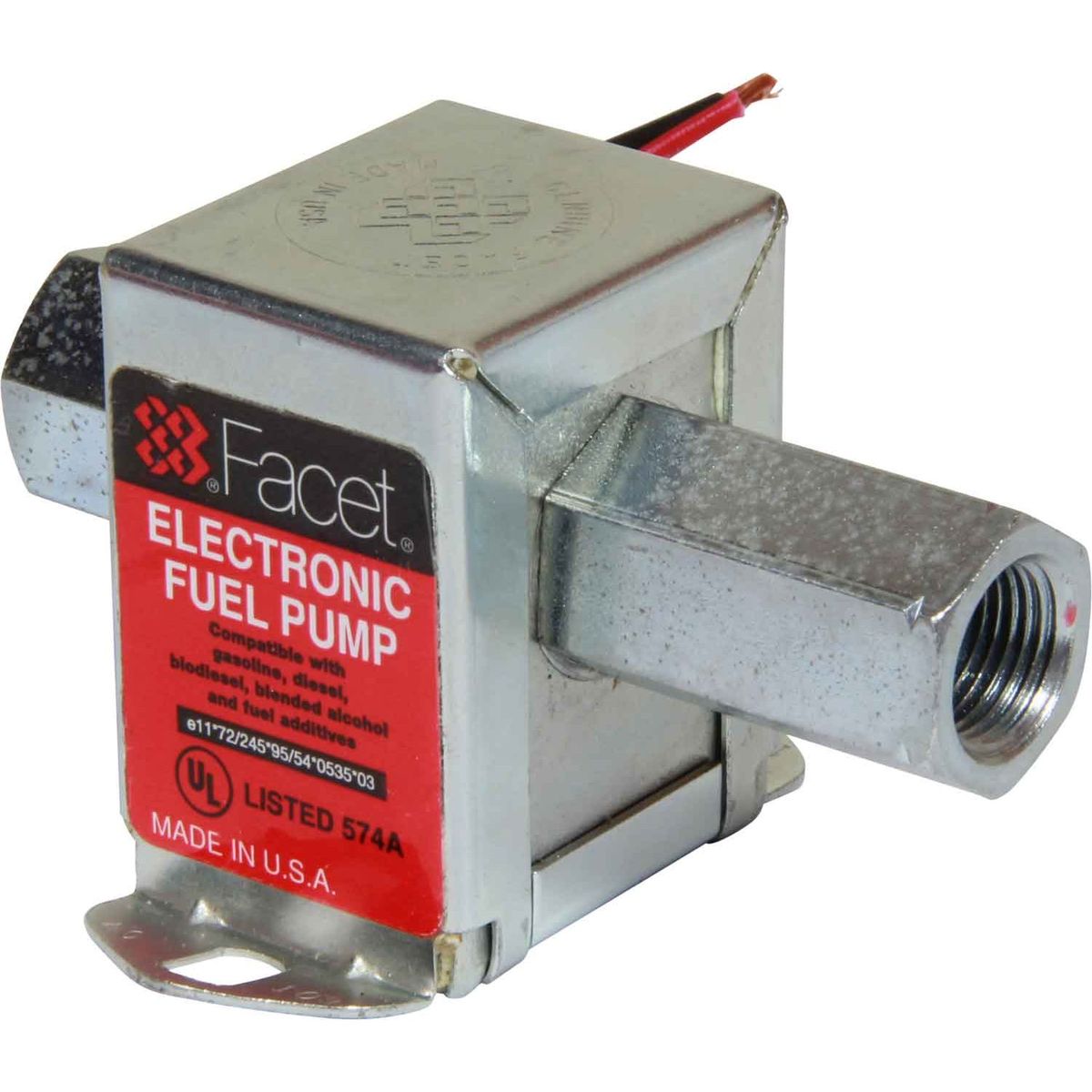 Facet Electric Fuel Pump (12V / 121 LPH / 3/8" Ports) 306560