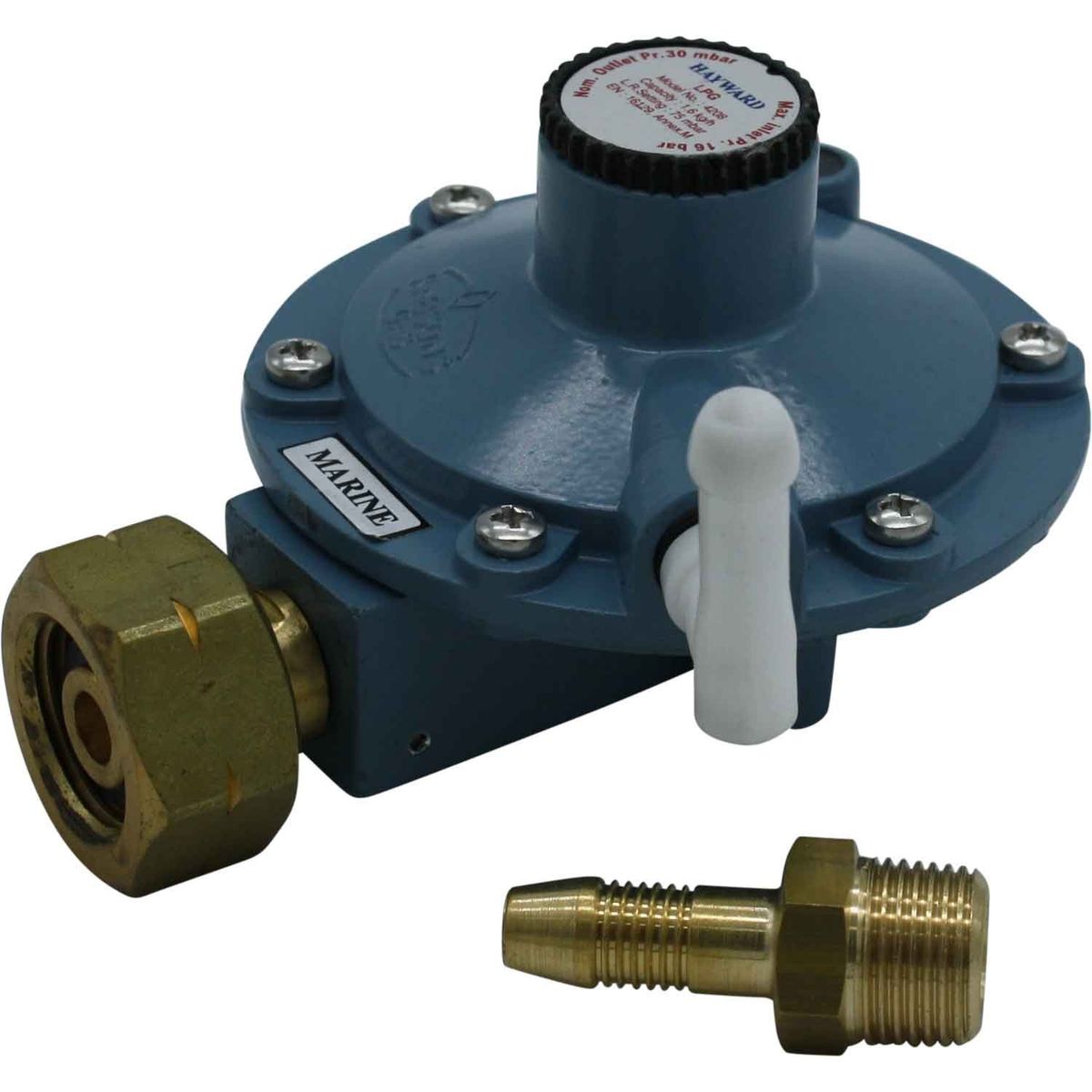GasBOAT 4208 Marine Gas Regulator for Propane/Butane (21.8mm LH Nut) 307708