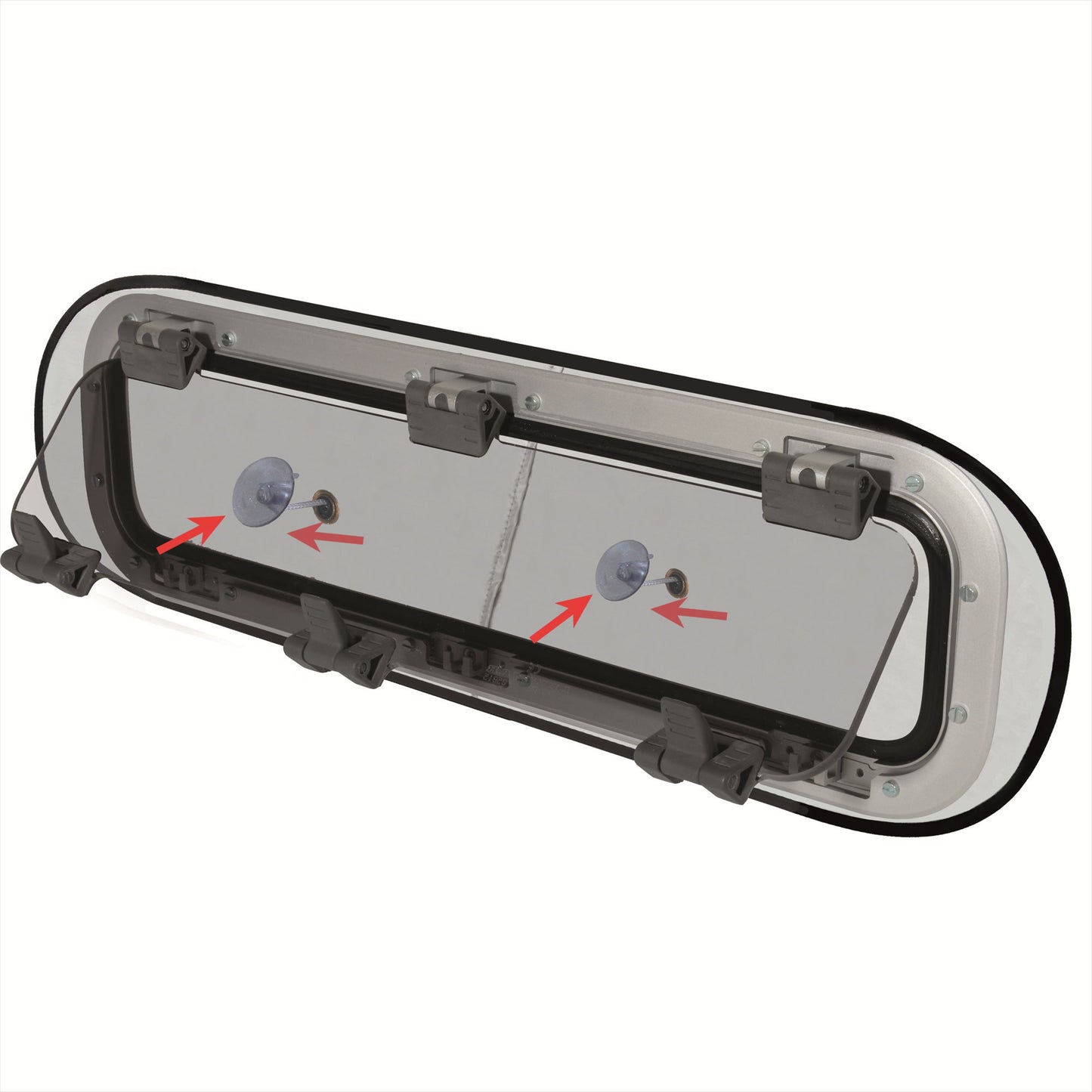 Waterline Design Blinds with Ventilation Portlight Large (300 x 700mm)