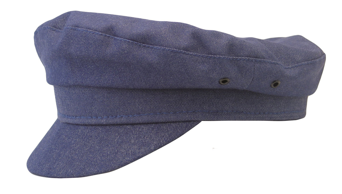 Greek Denim Captain's Cap - Size 55