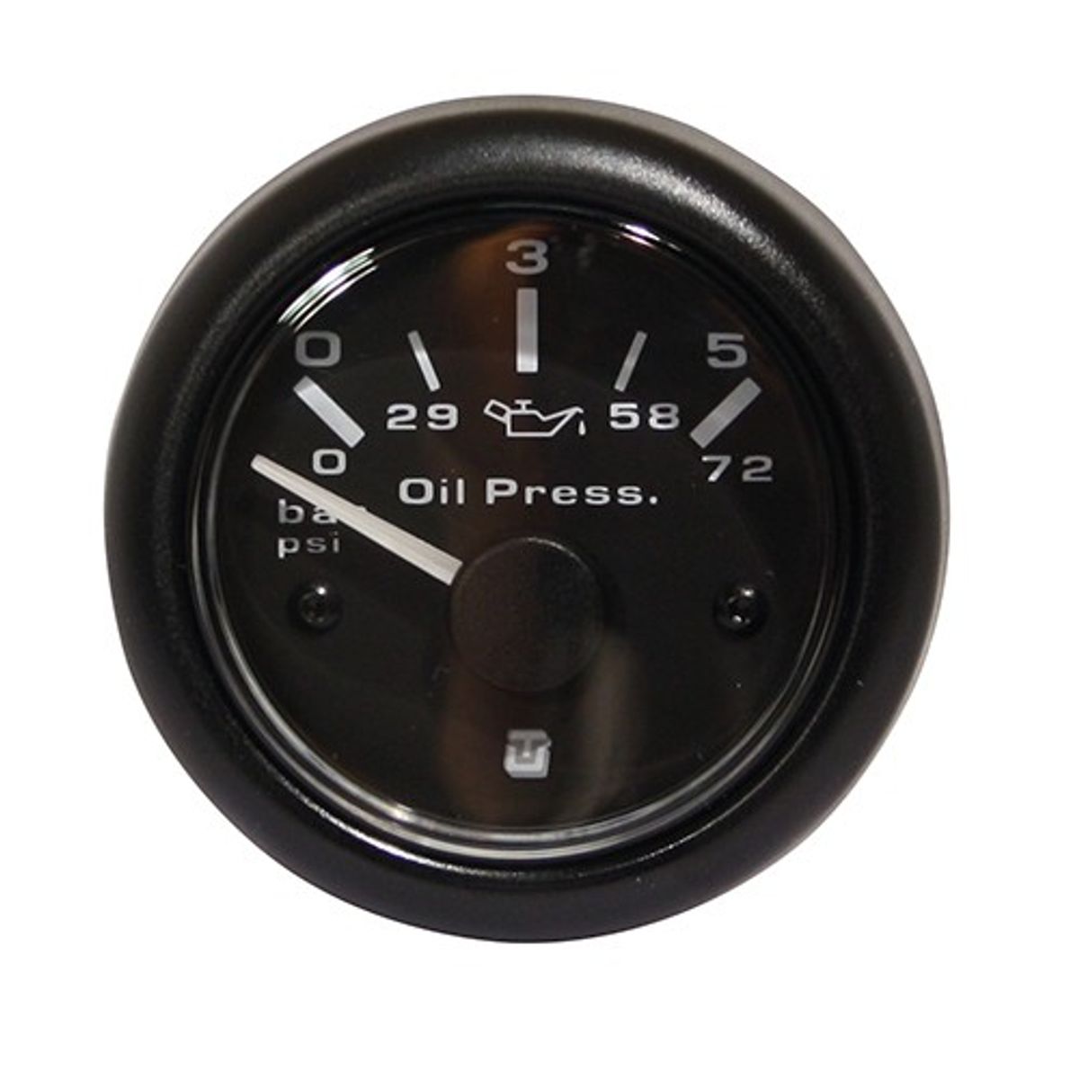 Uflex Oil Pressure Gauge in Black (0-5 Bar) 4-47259
