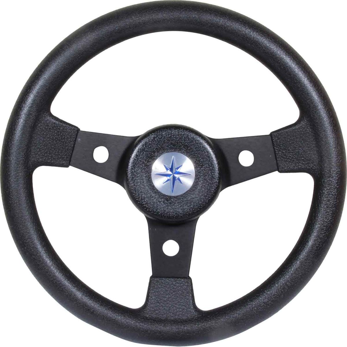 Ultraflex Black Aluminium Sports Steering Wheel with Padded Rim 310mm 4-V073