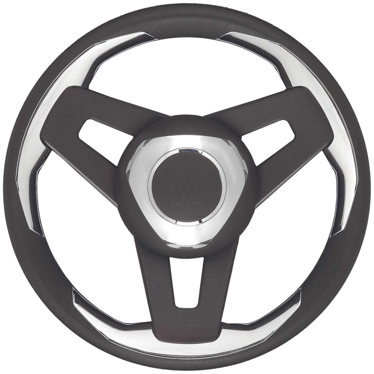 Ultraflex Black Aluminium Steering Wheel (Black Rim / 350mm / Hub) 4-V69559W
