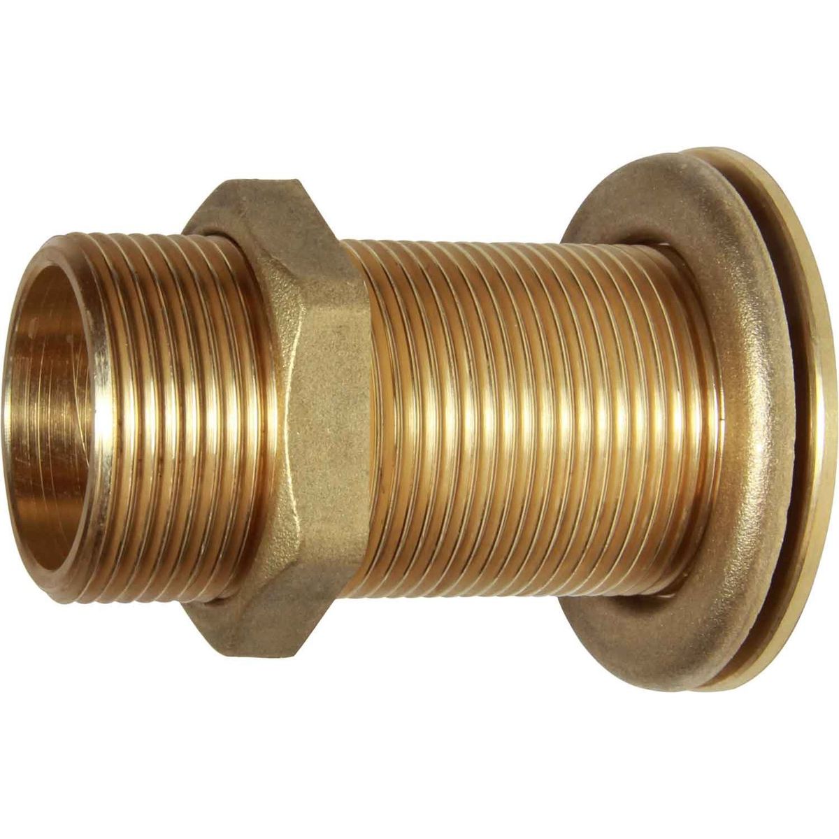 Maestrini Brass Skin Fitting (Flat, 1-1/4" BSP, 82mm Long) 403026