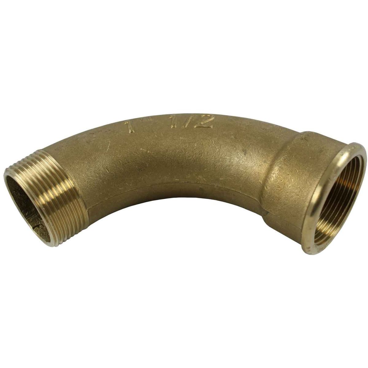 Maestrini Brass Swept 90 Degree Elbow (1-1/2" BSPT Male/BSP Female) 407067