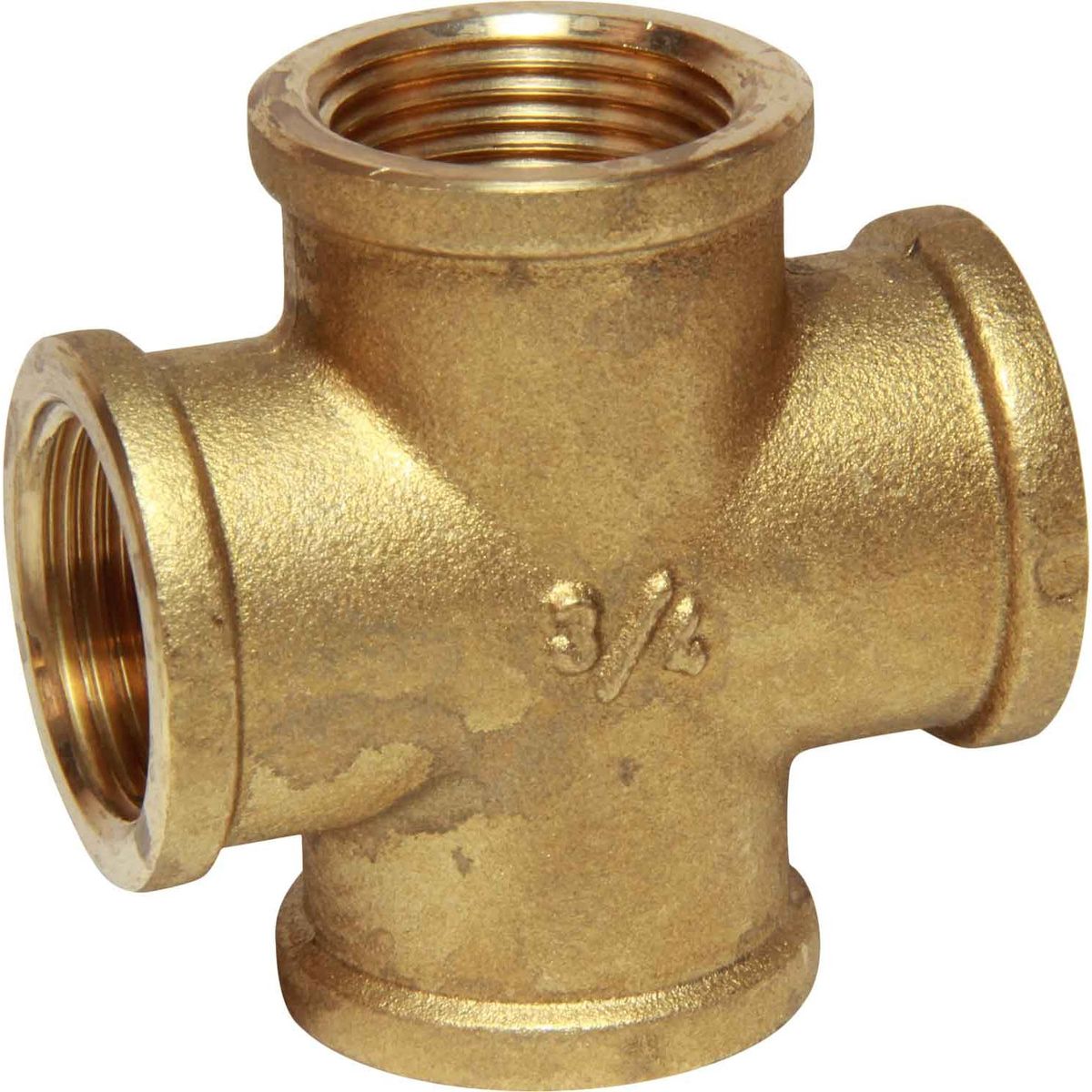 Maestrini Brass Equal Cross Fitting (Female Ports / 3/4" BSP) 407124
