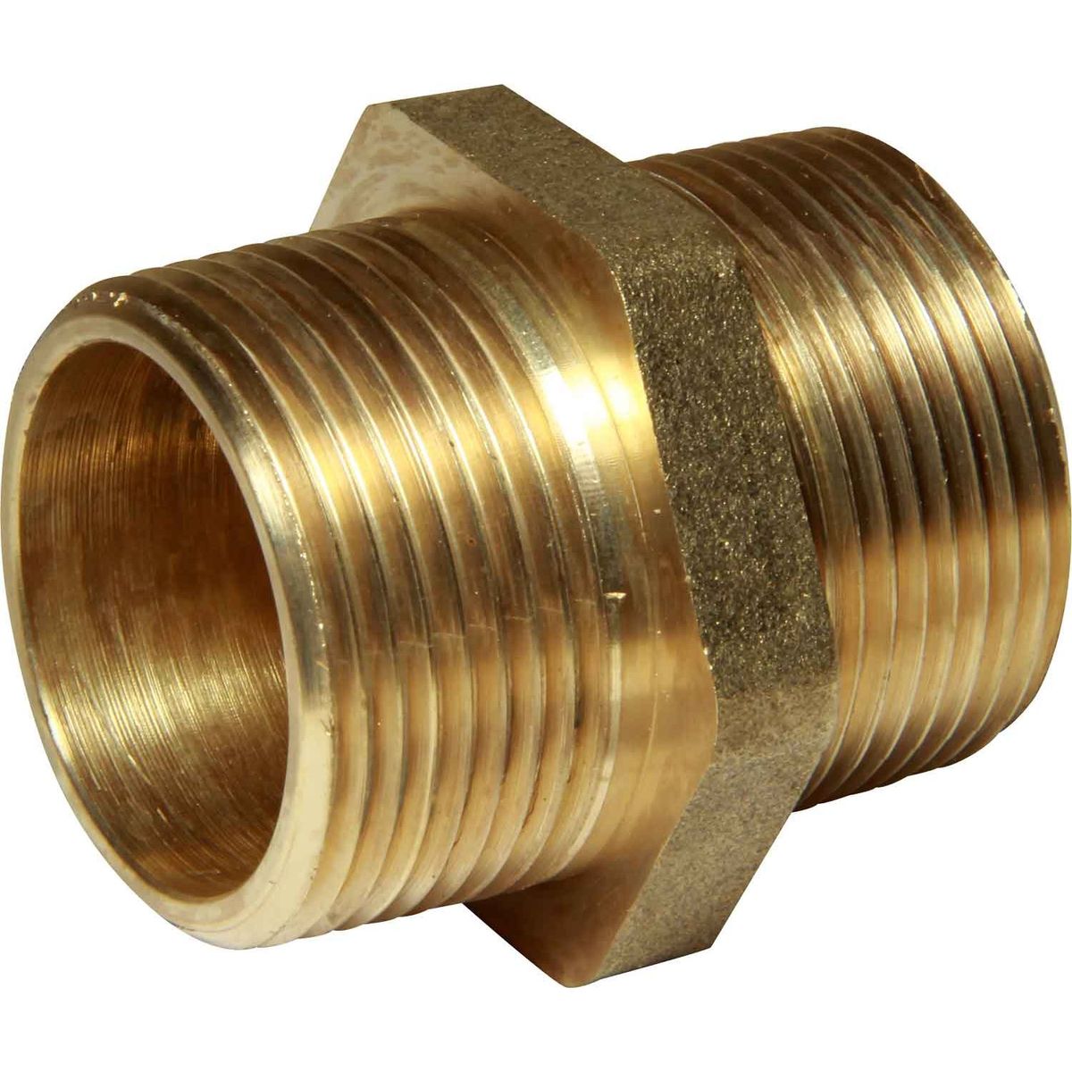 Maestrini Brass Equal Nipple (Male Thread / 1-1/4" BSPT) 407606
