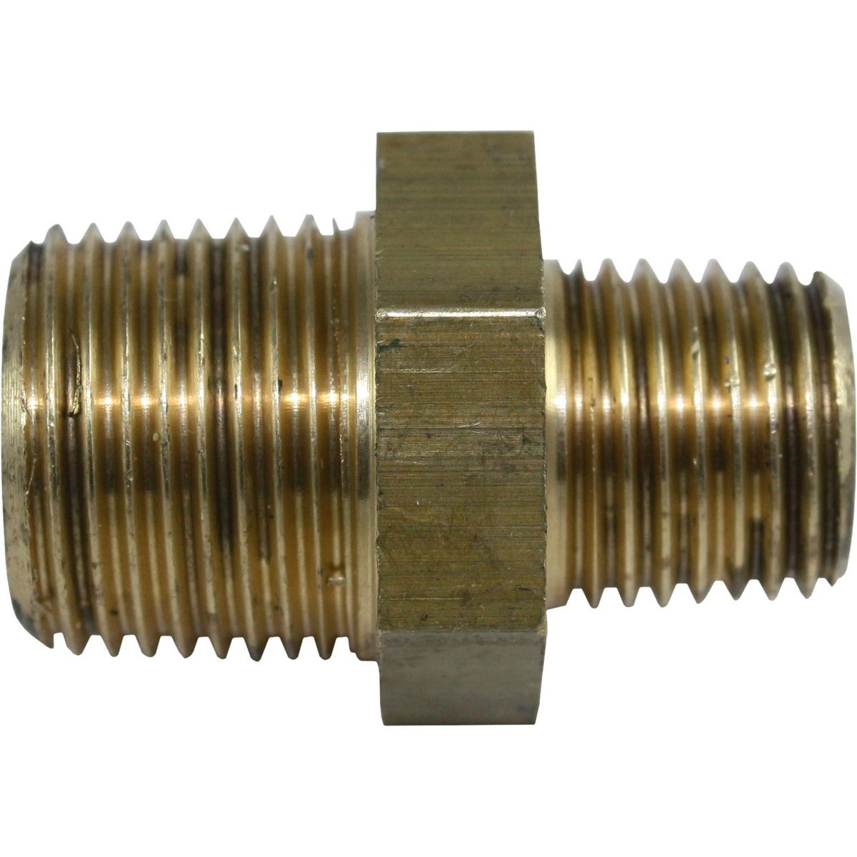 Maestrini Brass Reducing Nipple (3/8" BSPT Male to 1/4" BSPT Male) 407621