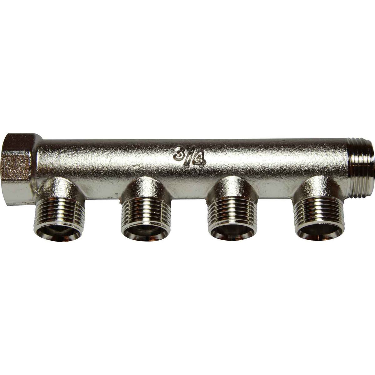 Maestrini Brass Male Pipe Manifold (3/4" BSP with 4 x 1/2" Inlets) 407944