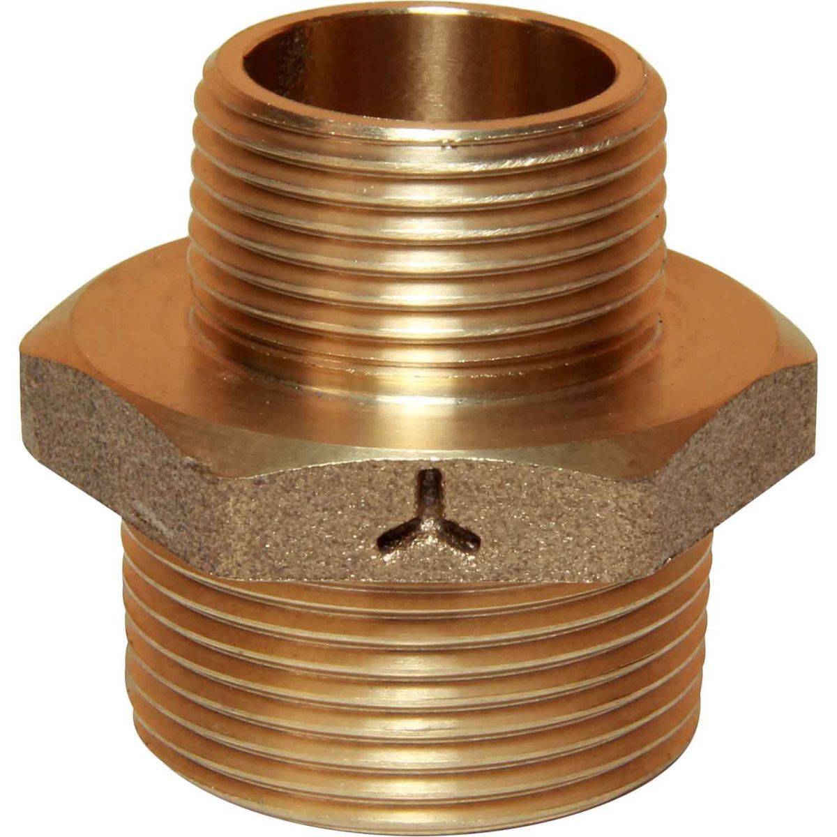 Maestrini Bronze Reducing Nipple (1-1/4" BSPT Male to 1" BSPT Male) 415625
