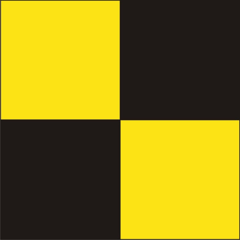 "L" Marine Code Flag Letter - 30x45xcm