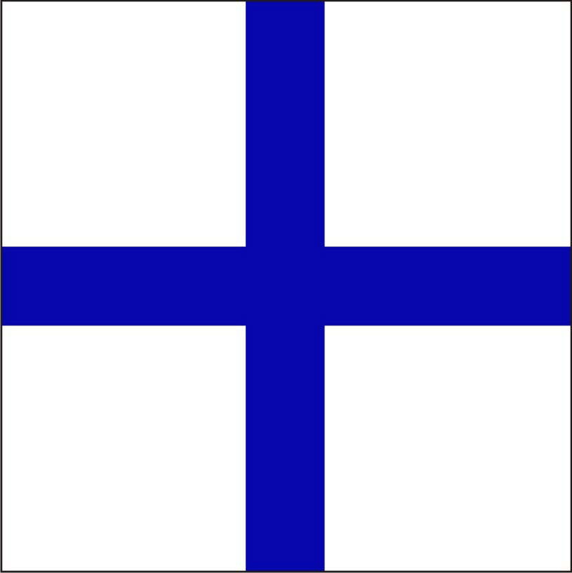 "X" Marine Code Flag Letter - 30x45xcm