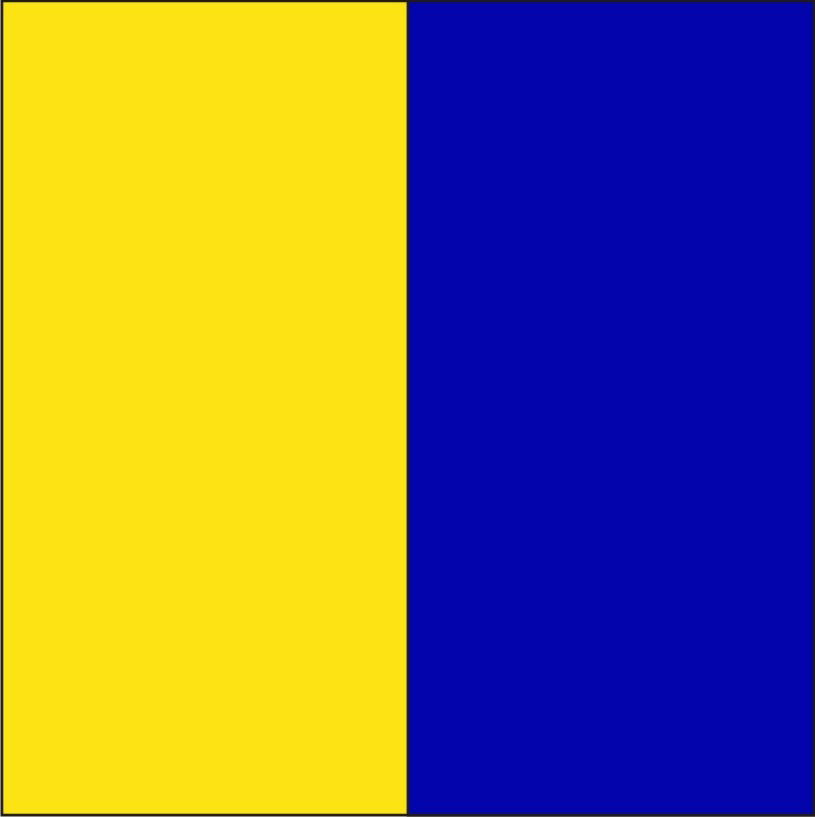 "K" Marine Code Flag Letter - 30x45xcm