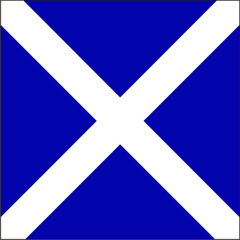 "M" Marine Code Flag Letter - 30x45xcm