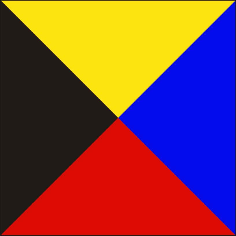 "Z" Marine Code Flag Letter - 30x45xcm