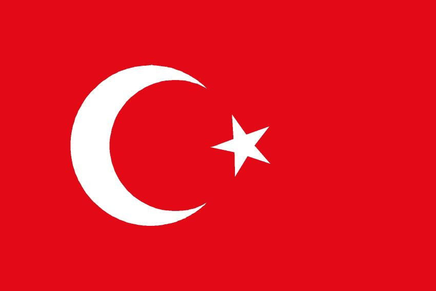 Turkey Courtesy Flag 30 x 45cm
