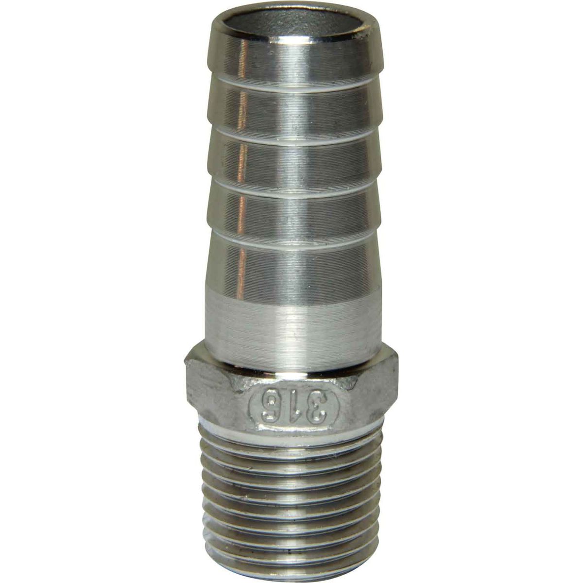 Osculati Stainless Steel 316 Hose Tail (1/2" BSPT Male to 20mm Hose) 422638