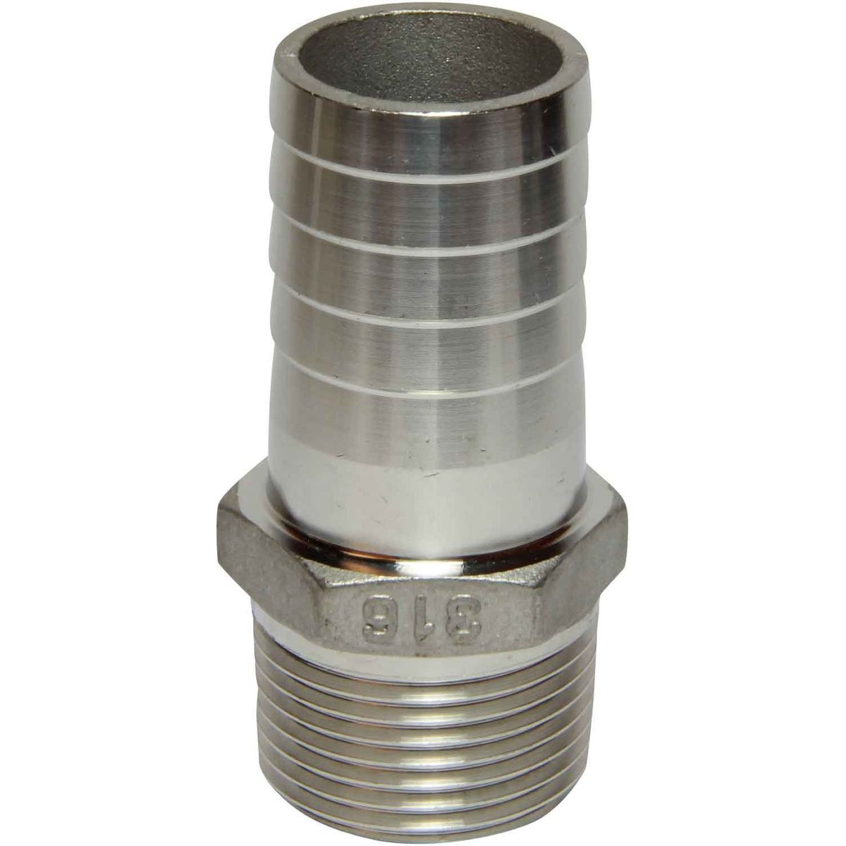 Osculati Stainless Steel 316 Hose Tail (1" BSPT Male to 30mm Hose) 422656
