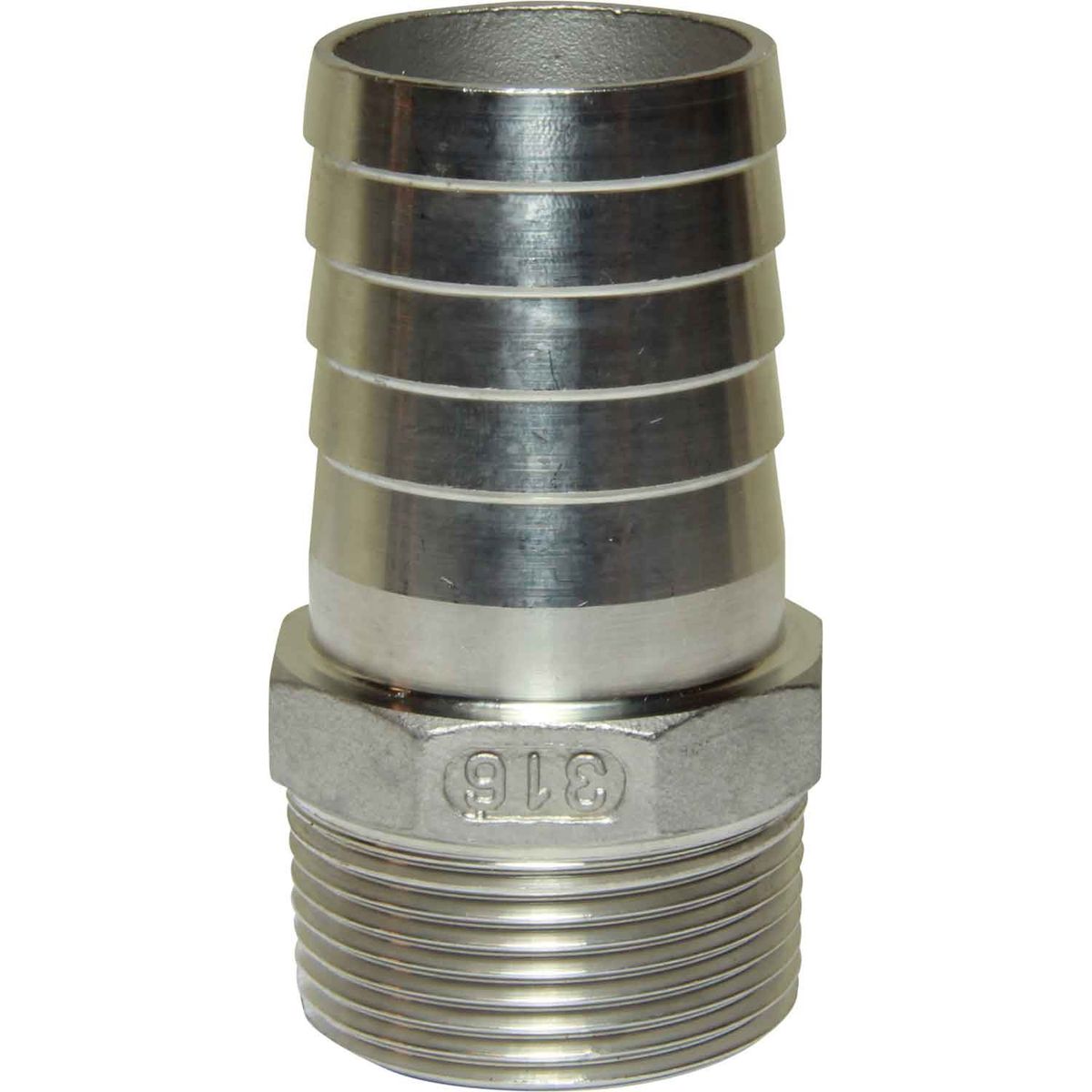 Osculati Stainless Steel 316 Hose Tail (1-1/4" BSPT Male to 38mm Hose) 422666
