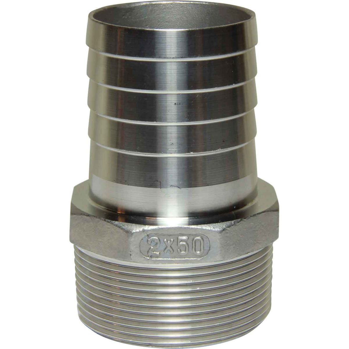 Osculati Stainless Steel 316 Hose Tail (2" BSPT Male to 50mm Hose) 422684