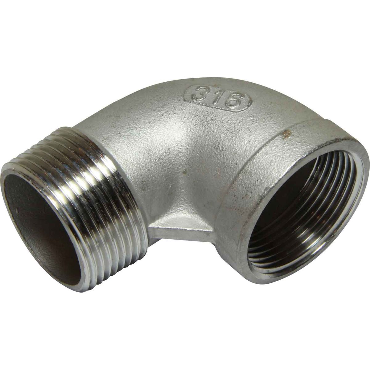 Osculati Stainless Steel 316 90 Degree Elbow (1-1/4" BSP Male/Female) 423046