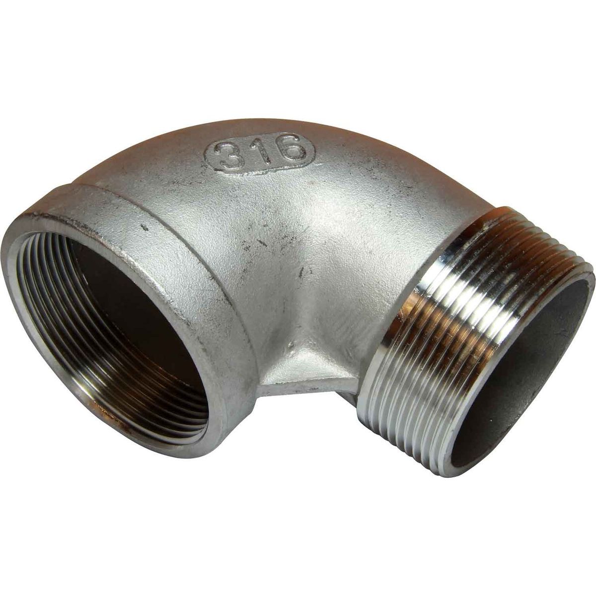 Osculati Stainless Steel 316 90 Degree Elbow (2" BSP Male/Female) 423048