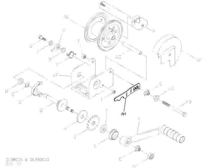 Dutton Freewheel Kit Part 1 - Lockout Lever for: DLB800AG / 1200AG / 1500AG