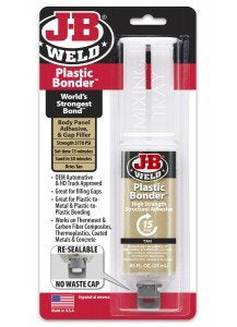 Plastic Bonder, 2 Part Urethane Adhesive Syringe 25ml - Tan