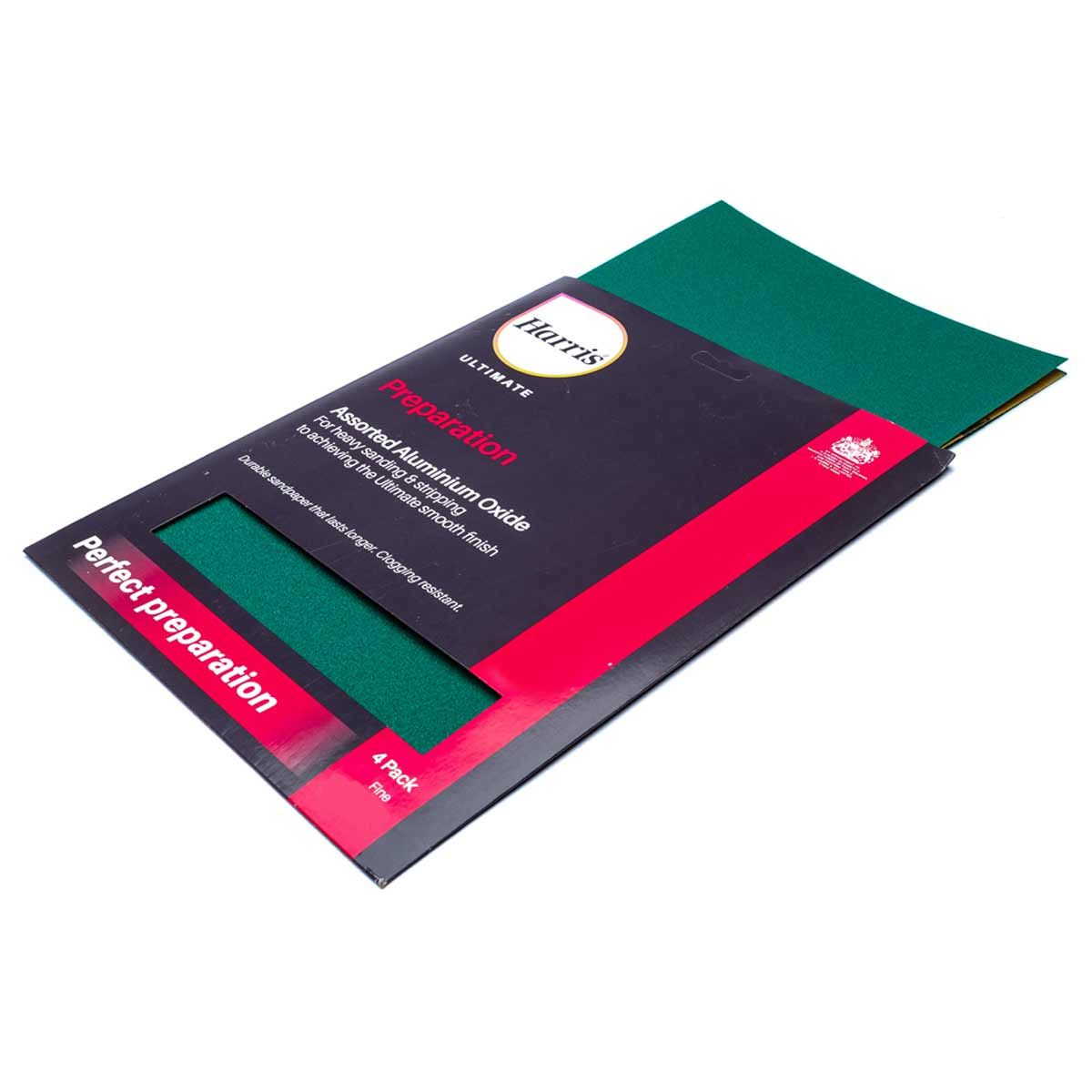 Harris Ultimate Aluminium Oxide Sandpaper Fine (Pack of 4) 5-17756