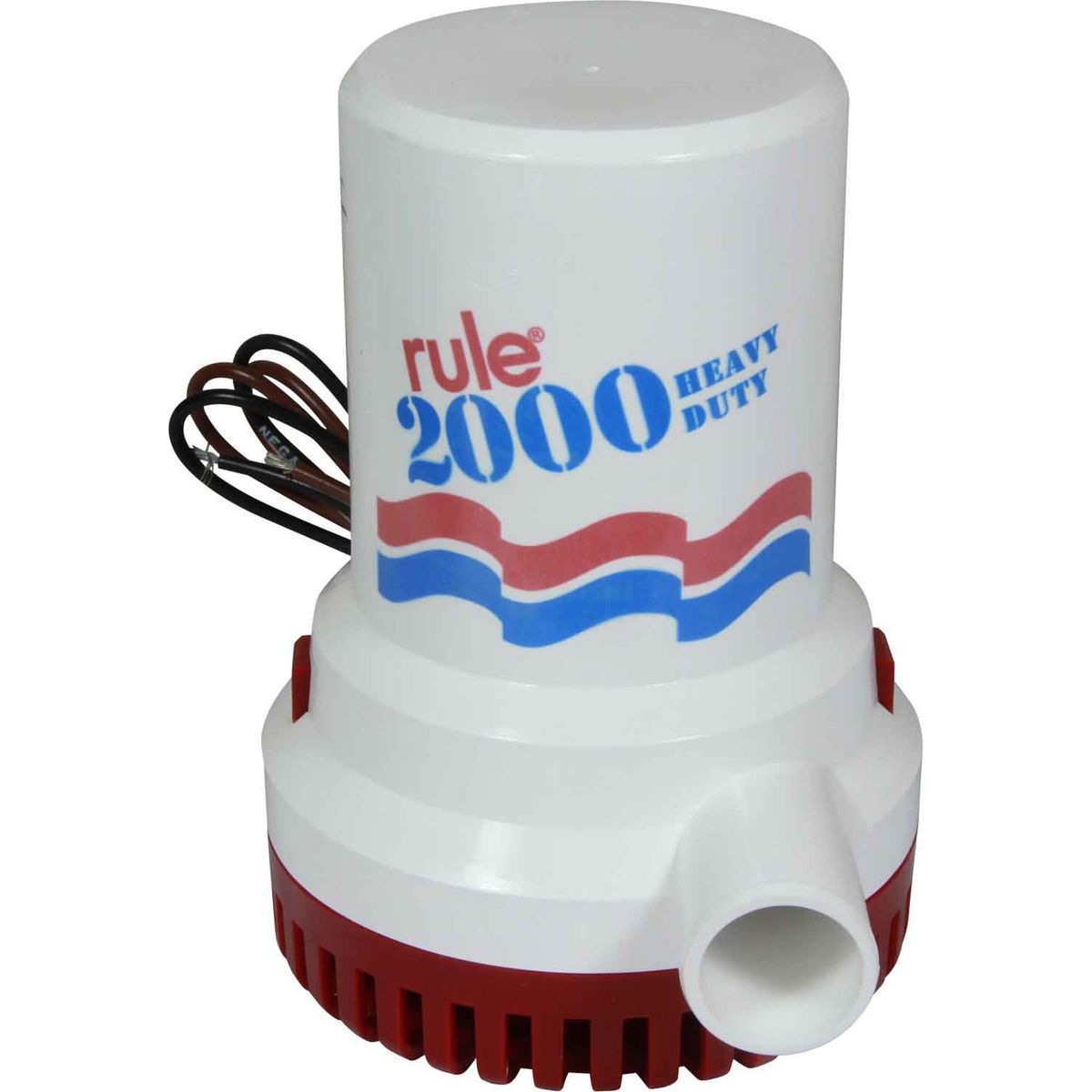 Rule 10 2000 Submersible Bilge Pump (12V / 126 LPM / 28mm Hose) 504112