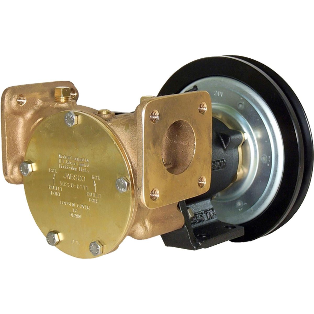 Jabsco 50220-0311 Bronze Clutch Pump (24V / 1-1/2" Flange / Single B) JAB-50220-0311