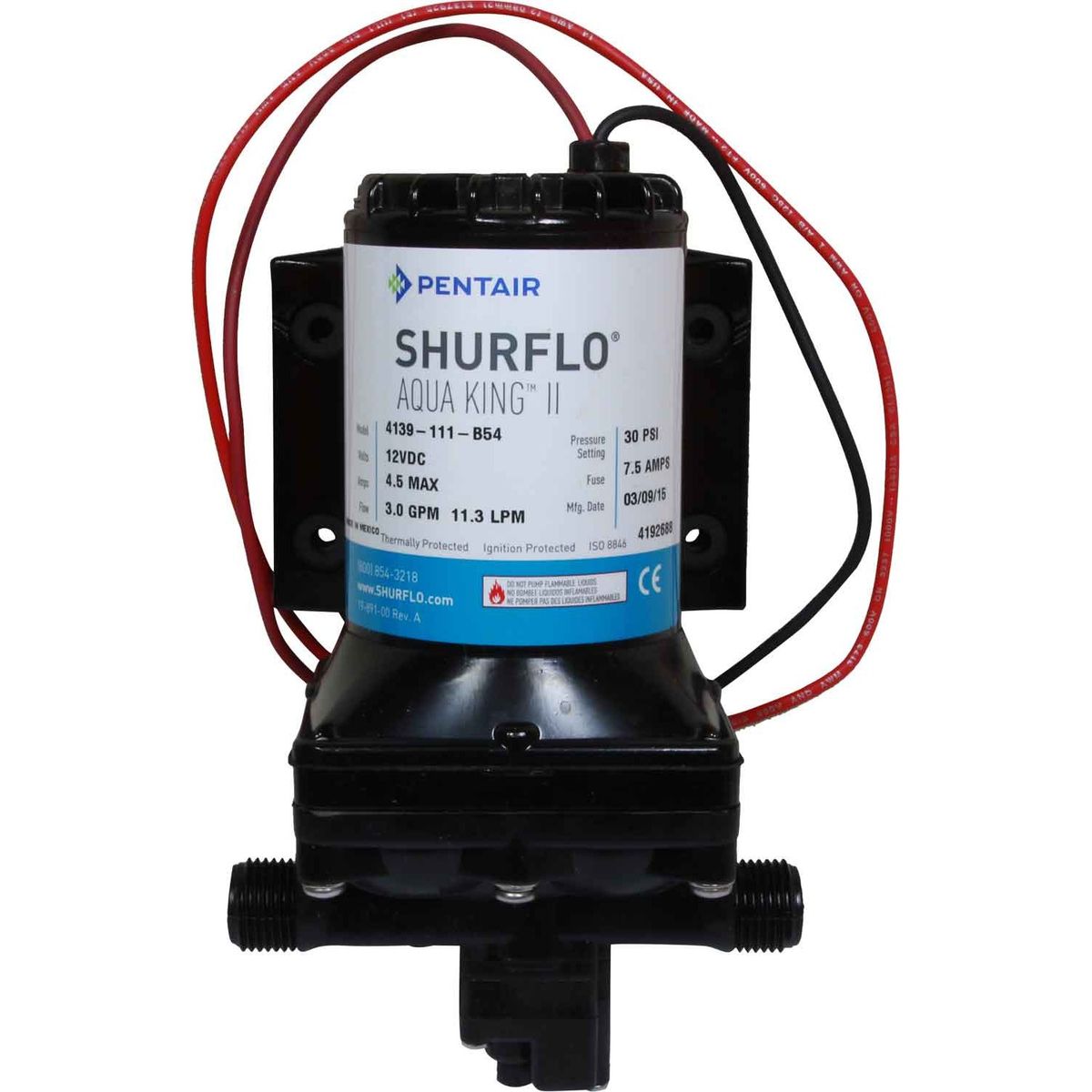 SHURflo Aqua King II Standard 3.0 Fresh Water Pump (12V / 30 PSI) 509516