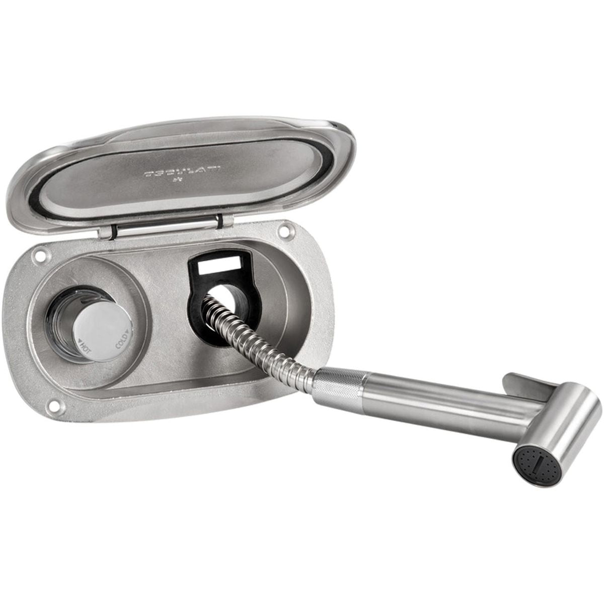 Stainless Steel Deck Shower with Hot and Cold Mixer (316 / 2.5m Hose) 510531