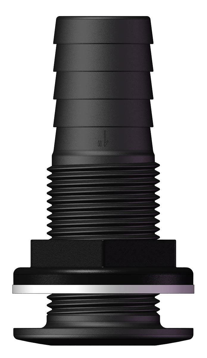 TruDesign Skin Ftg 28mm Hose Tail Unequal 1” BSP Black