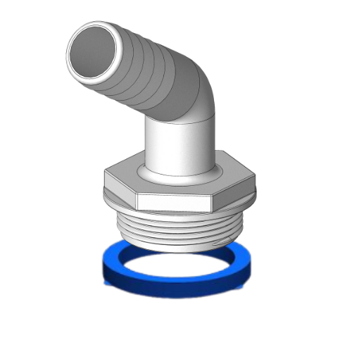 TruDesign Aquavalve Tail 120° 25mm 1½” BSP-inc Blue Seal